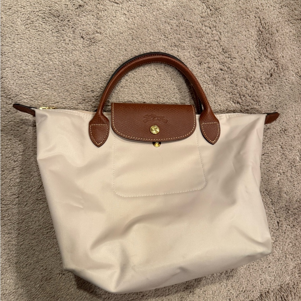 Elegant Cream and Brown Tote Bag